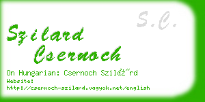 szilard csernoch business card